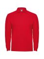 Polo manga negro color rojo