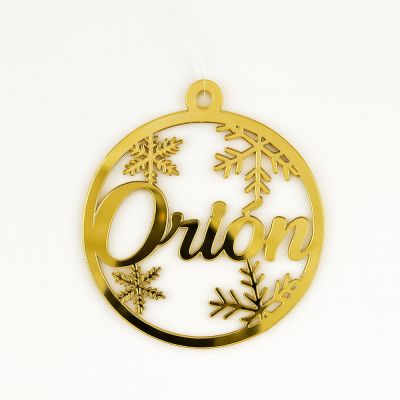 Bolas de navidad personalizadas en dorado espejo