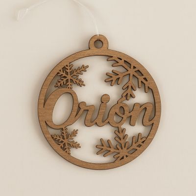 Bolas de navidad personalizadas en madera