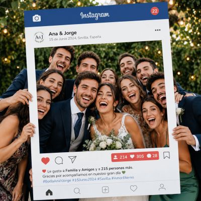 Marco para Photocall de Bodas Personalizado