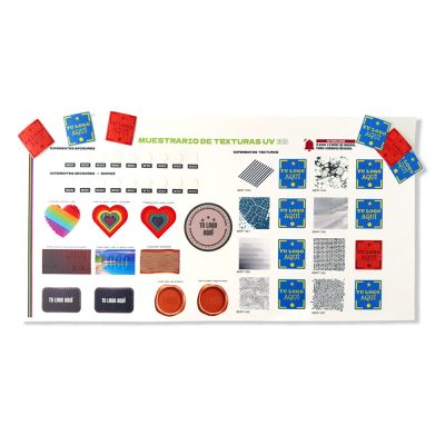 Pack muestras Escudos DTF UV Textil 3D