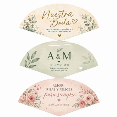 Abanicos Personalizados para Bodas