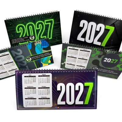 Calendarios de mesa 2027 con espiral