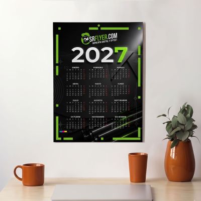 Calendarios de Pared anual 2027 en una lámina