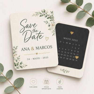 Imanes Save the Date para Bodas