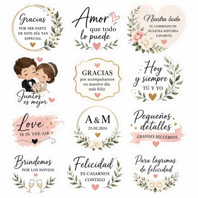 Pegatinas y Etiquetas Personalizadas para Bodas