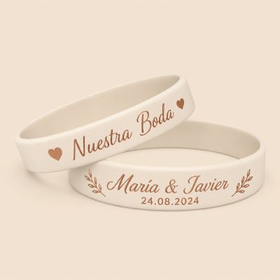 Pulseras de Silicona para Bodas Personalizadas
