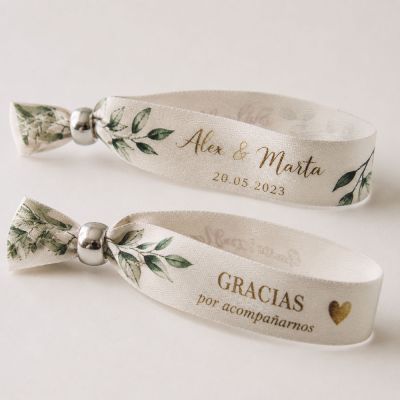 Pulseras de Tela para Bodas Personalizadas