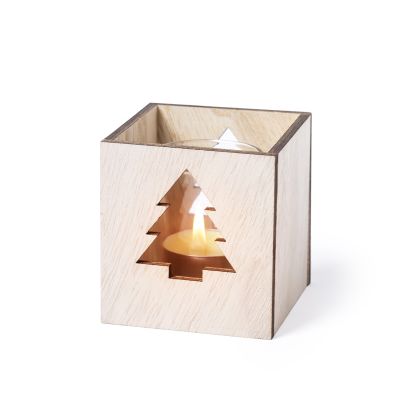 Vela Aromática Personalizada Keylax en Caja de Madera