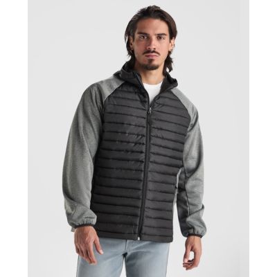 Chaqueta acolchada Roly Minsk con capucha bicolor personalizada