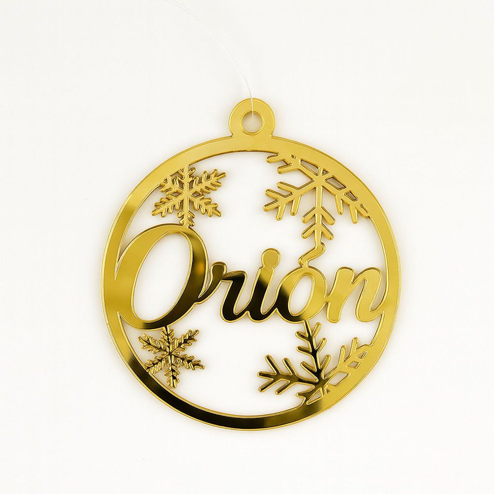 Bolas de navidad personalizadas en dorado espejo