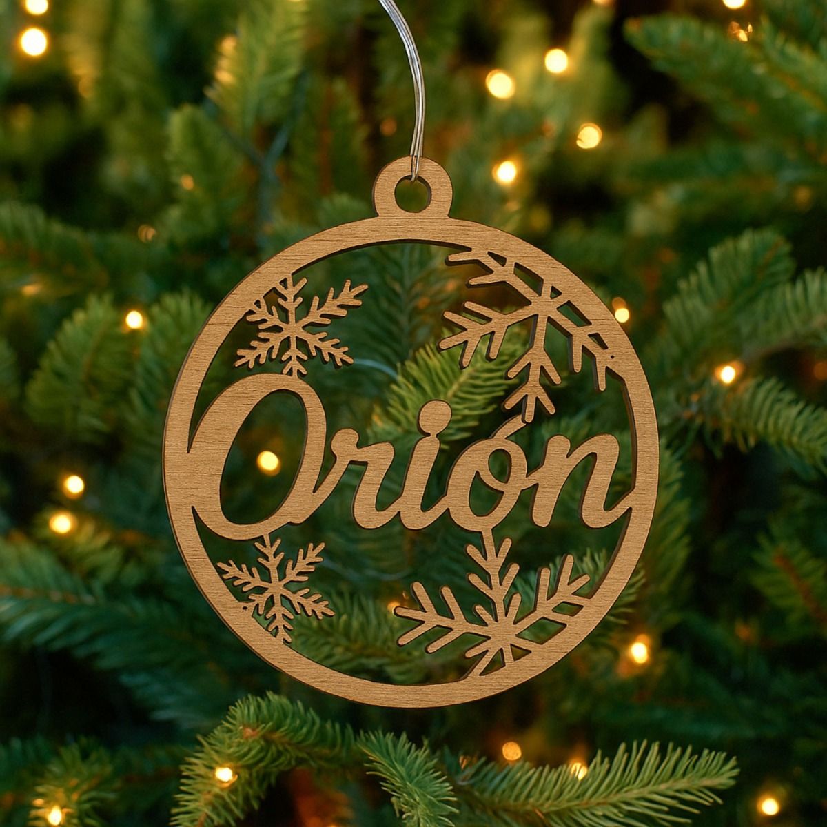 Bolas de navidad personalizadas en madera dm