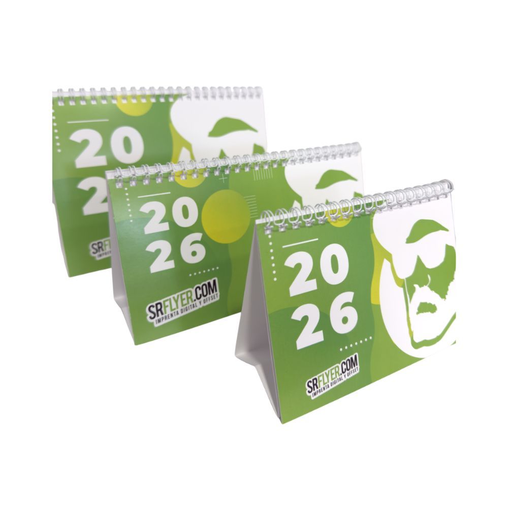 Calendarios de mesa 2026 con espiral