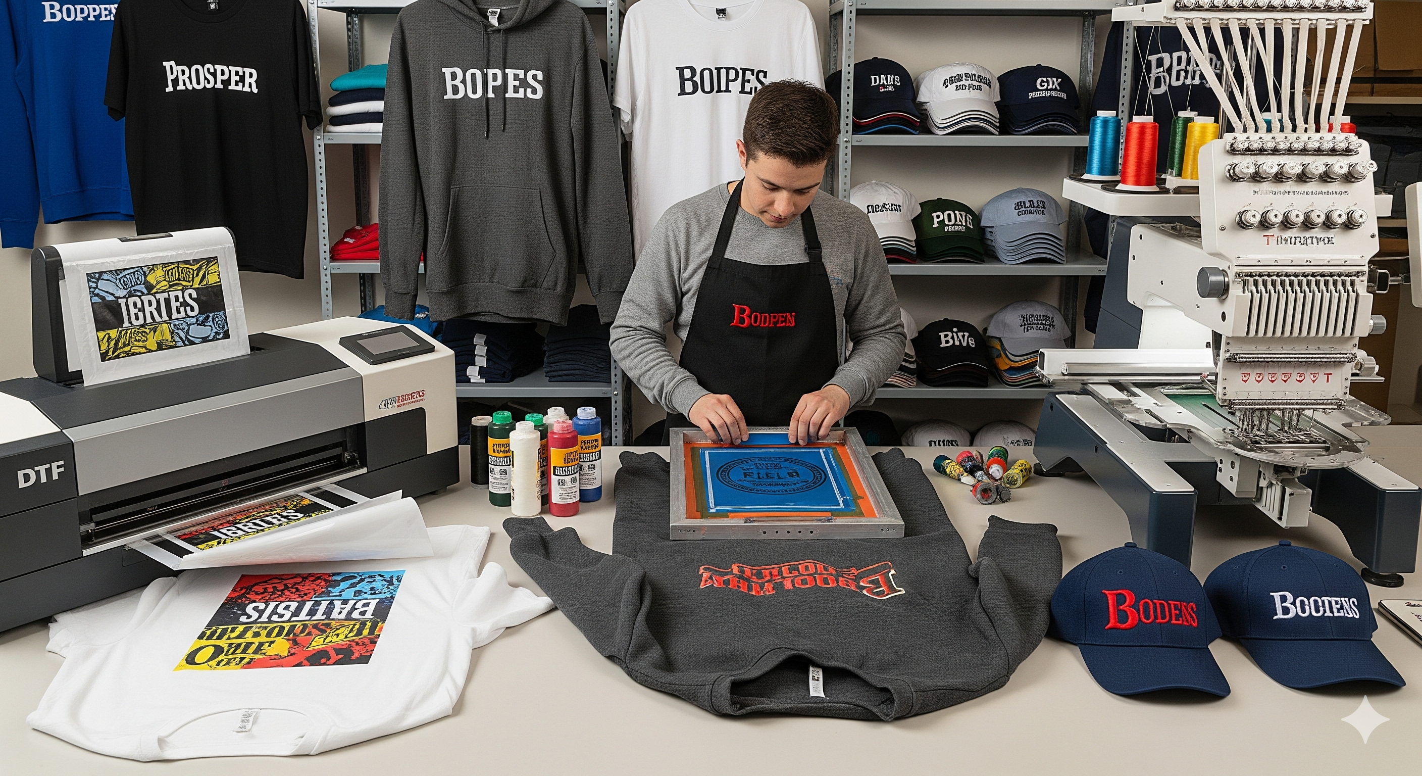 Personaliza tu propia ropa con bordado, serigrafía o DTF