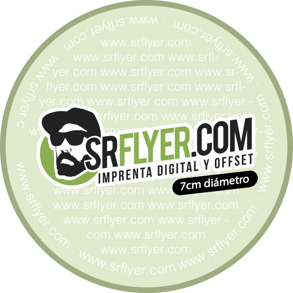 Plantilla tarjeta redonda 7 cm