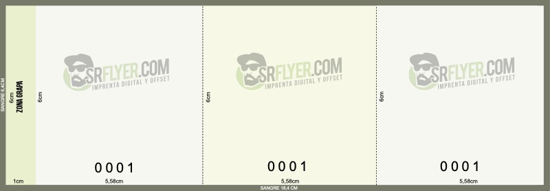 Plantilla entrada doble 18x6 cm