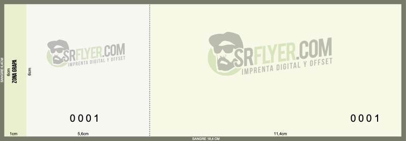 Plantilla entrada simple 18x6 cm