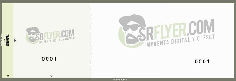 Plantilla entrada simple 21x7 cm