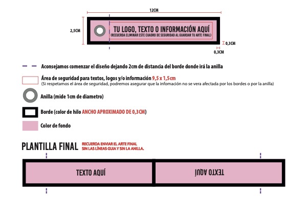 Plantilla Llaveros bordados - vista previa