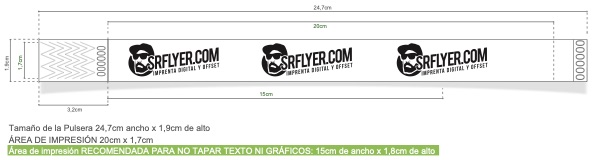Plantilla pulsera Tyvek 19mm SRflyer