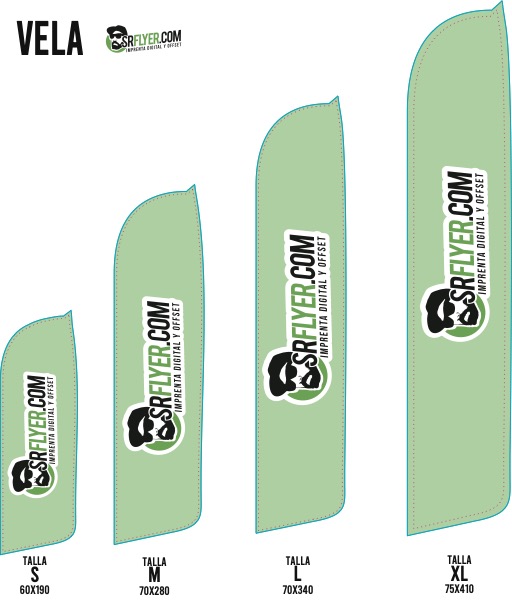 Plantilla Bandera vela - vista previa