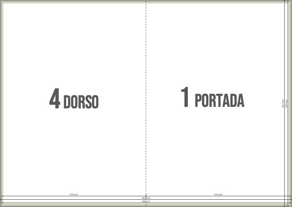 Plantilla díptico A3 cerrado en A4