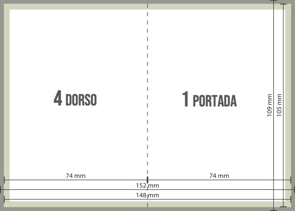 Plantilla díptico A6 cerrado en A7