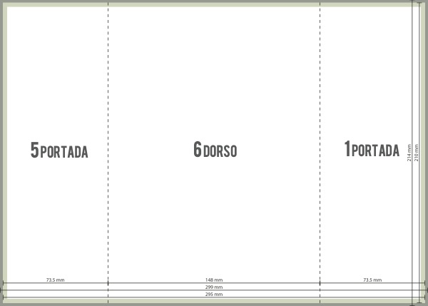 Plantilla tríptico A5 ventana