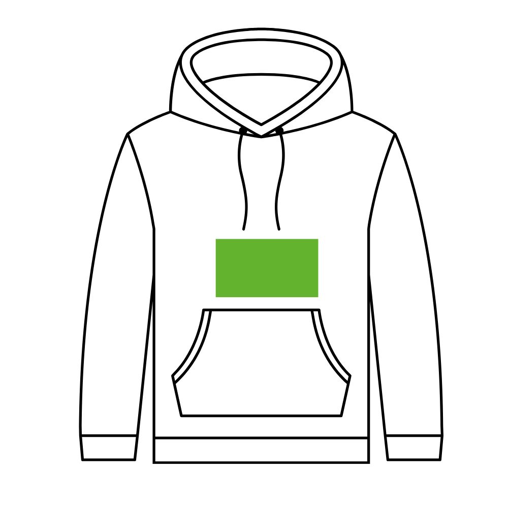 sudadera capucha pecho mediano